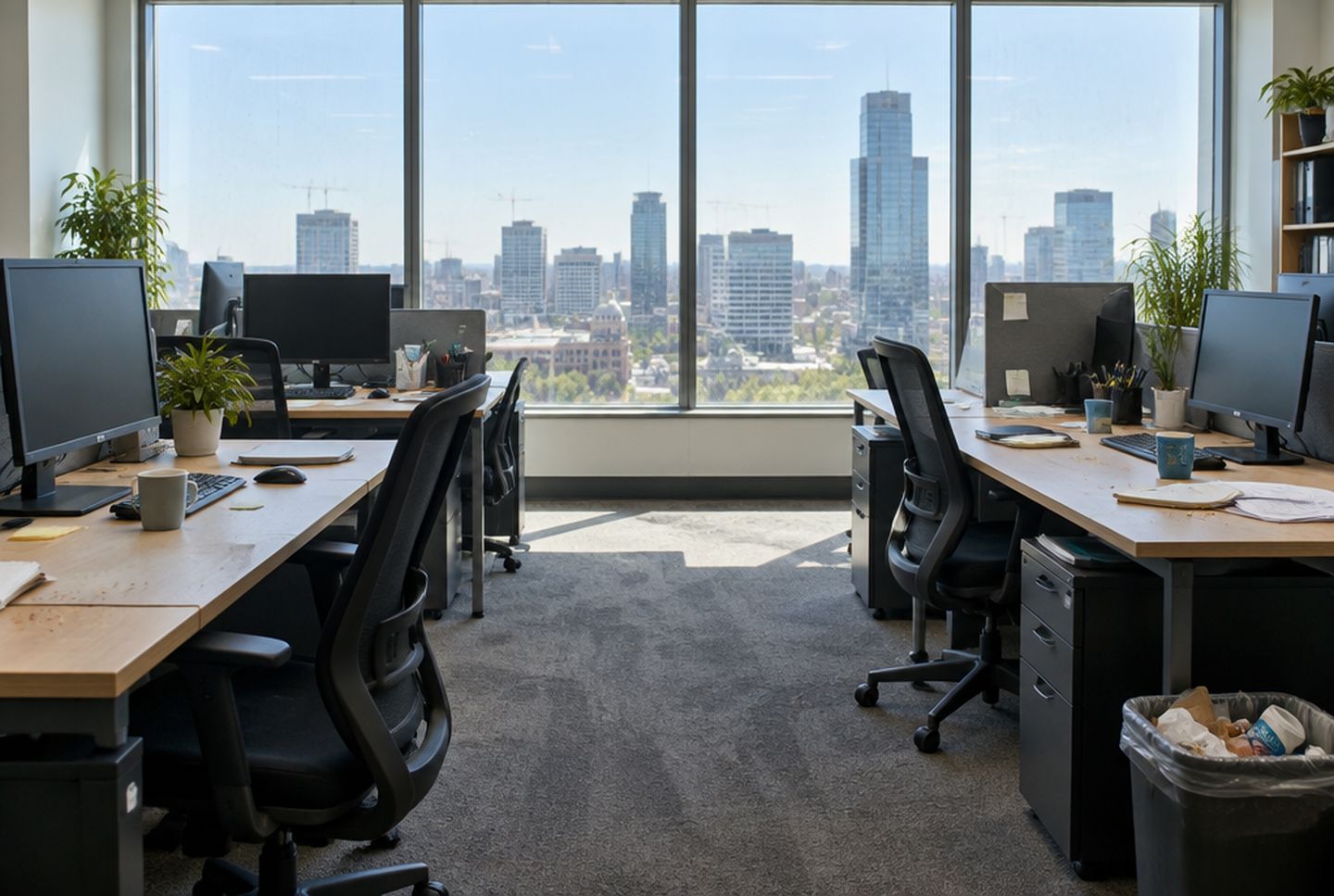 Office before cleaning